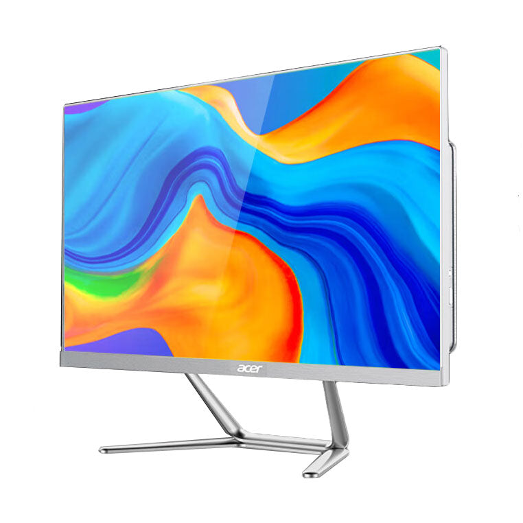 جهاز كمبيوتر Acer Hummingbird A24 All-In-One أحادي الكتلة، 23.8 بوصة، 16 جيجابايت/512 جيجابايت+1 تيرابايت، i5-13400، UHD 730، فضي