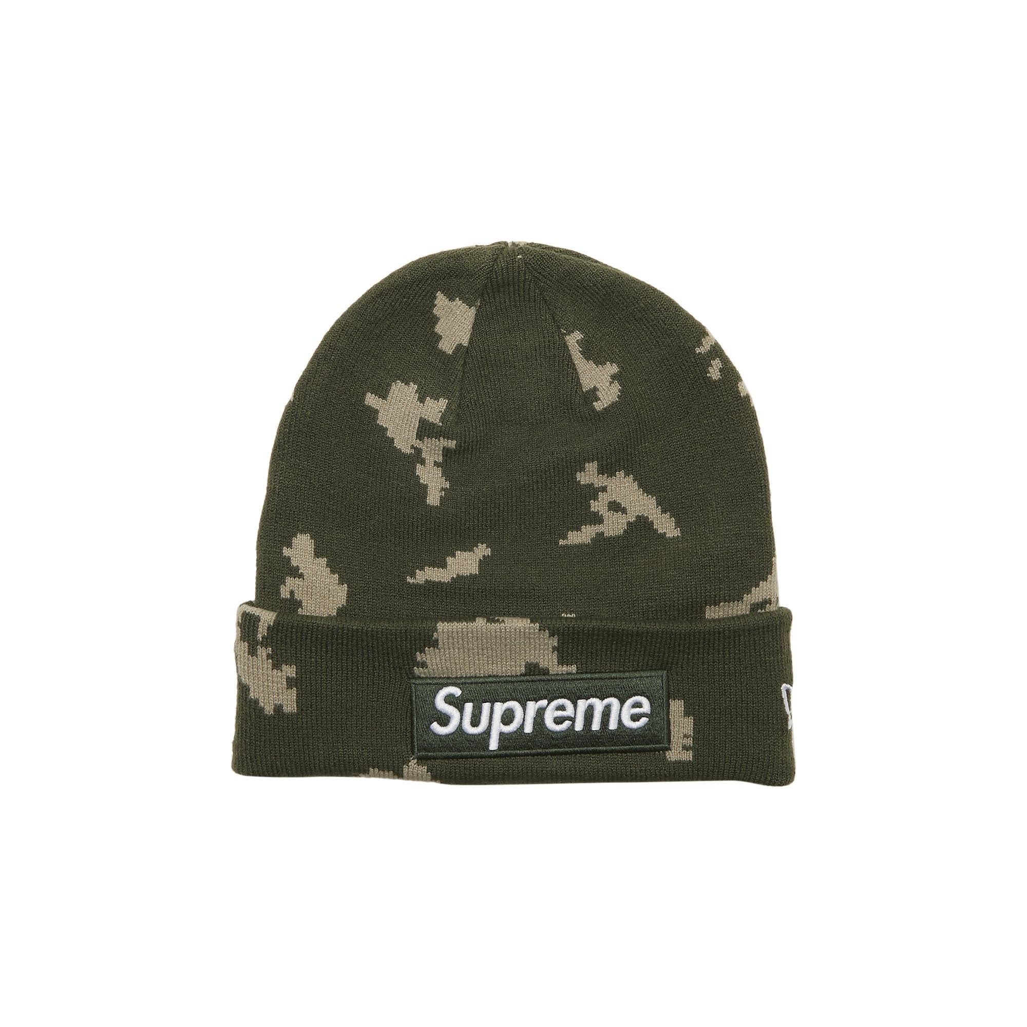 قبعة بشعار Supreme x New Era Box باللون الزيتوني المموه الروسي