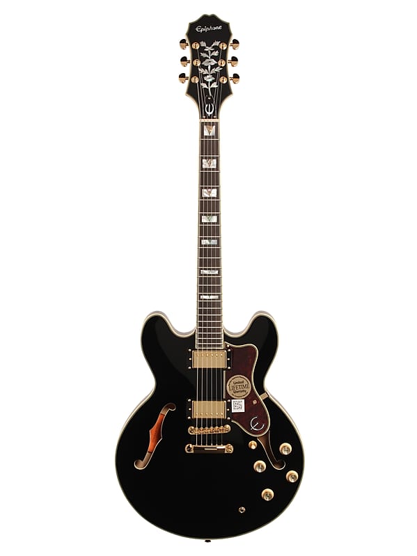 جيتار كهربائي شبه صوتي Epiphone Sheraton II Pro، أسود