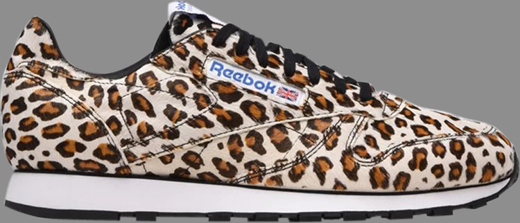 Head porter x classic leather 'leopard' Reebok sneakers, brown