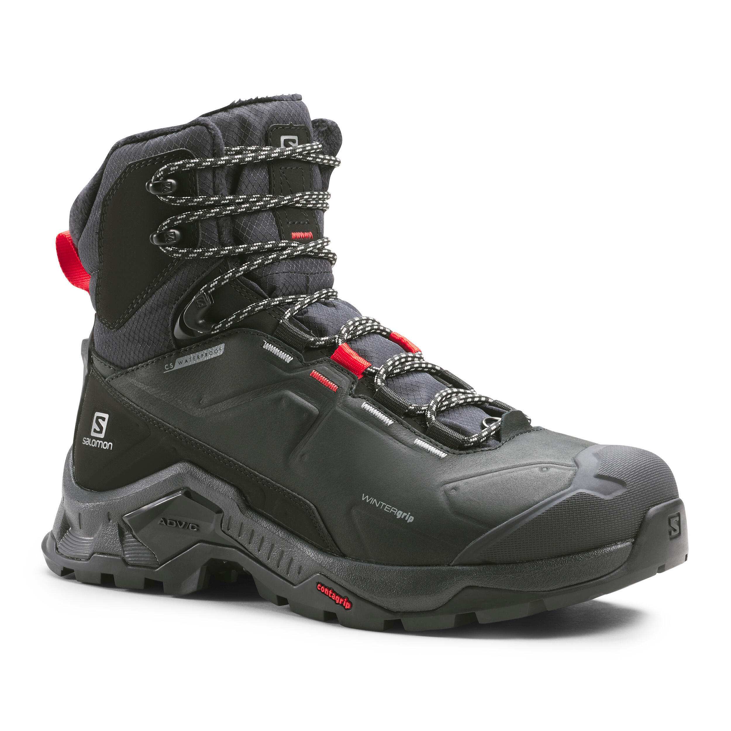 Salomon Quest TS CSW winter hiking boots, black/red