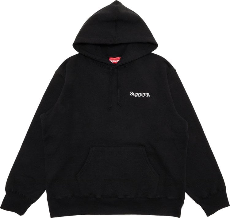 سويت شيرت Supreme Worldwide بغطاء رأس "أسود"