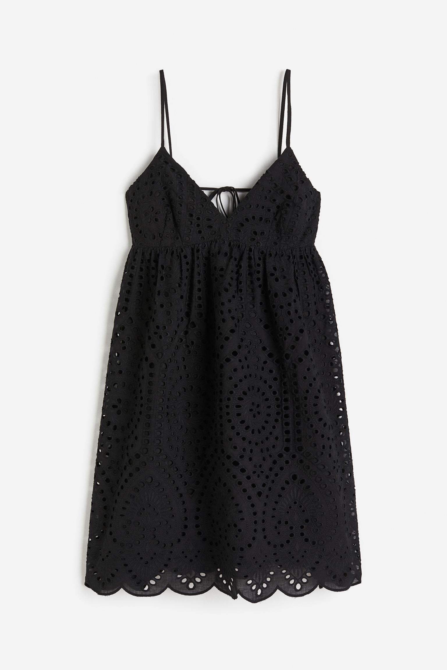 H&M Eyelet Embroidery dress, black