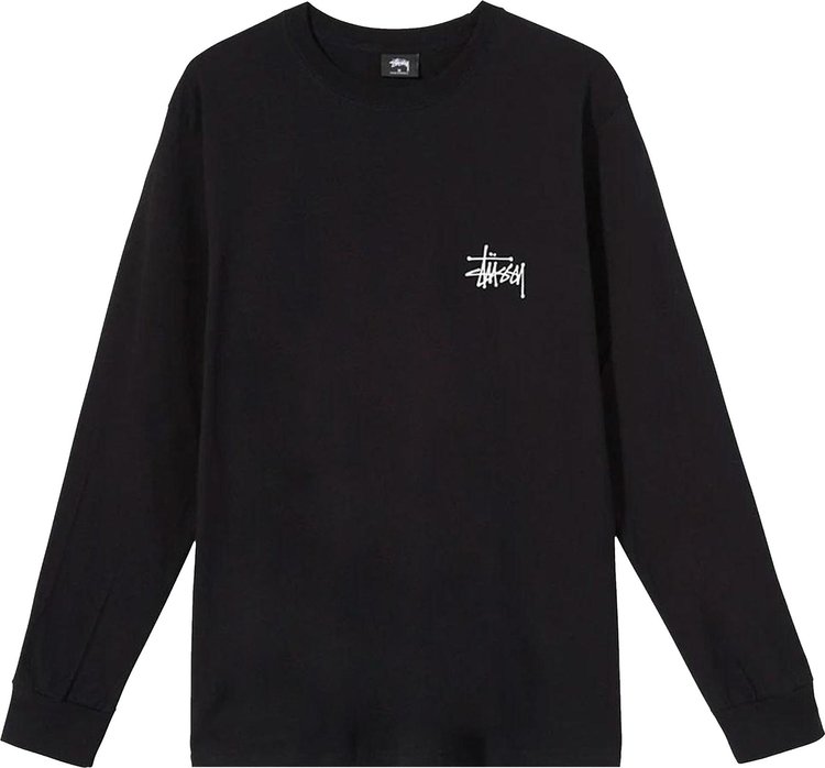 Stussy Basic Long-Sleeve Tee 'Black', black