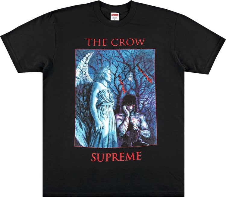 تي شيرت Supreme x The Crow باللون الأسود