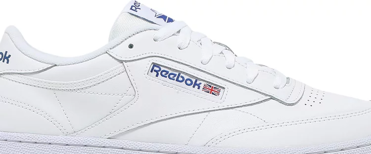 حذاء رياضي Reebok Club C 85 باللون الأبيض/الأزرق