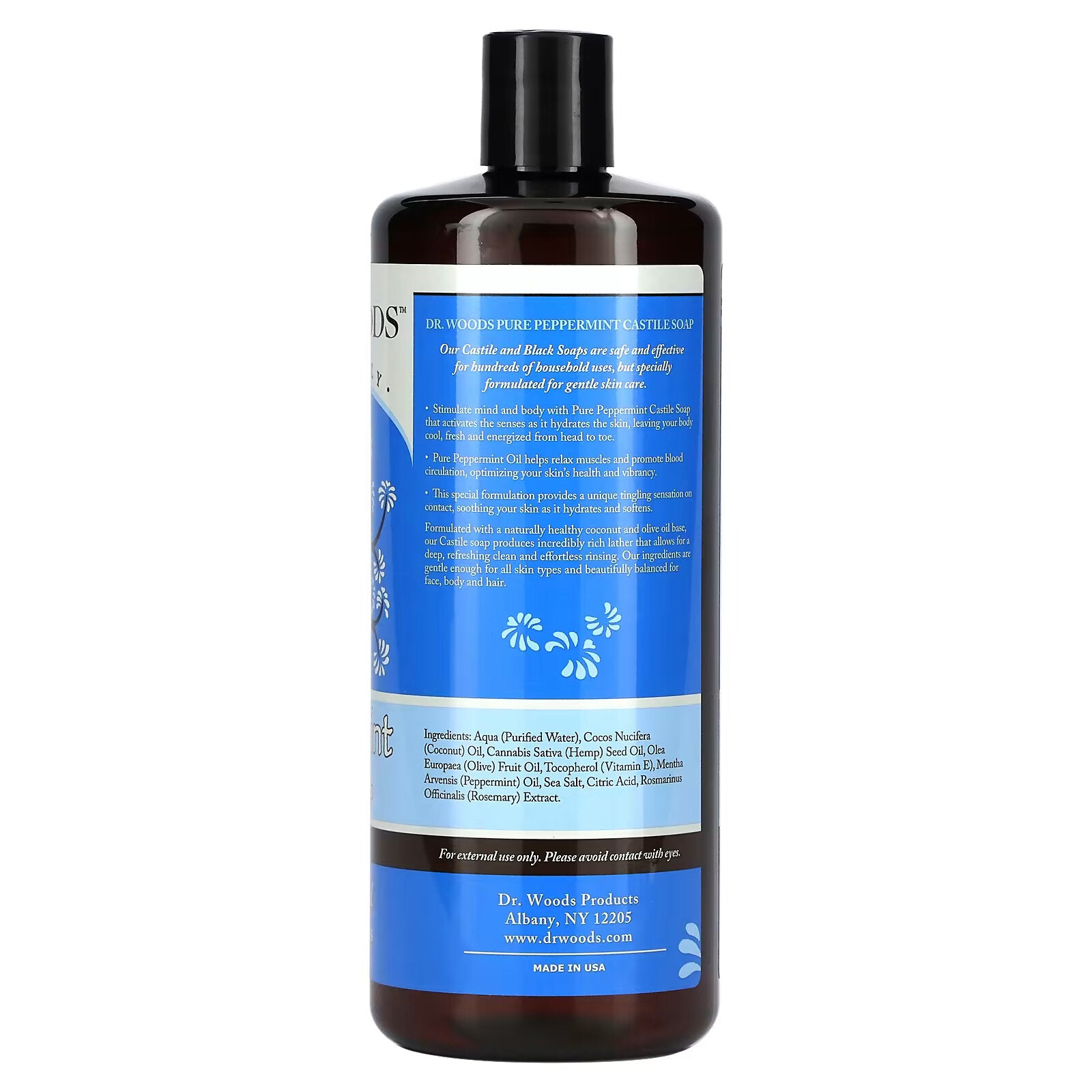 Dr. Woods, Castile Soap, Peppermint, 32 fl oz (946 ml)