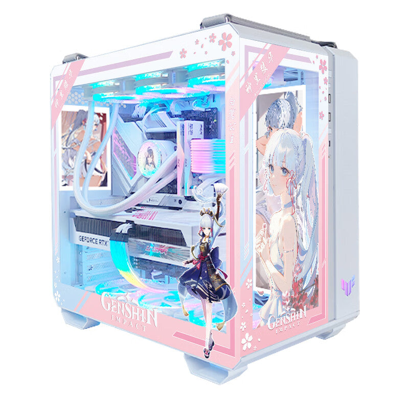 Case ASUS TUF GT502 Custom Kamisato Ayaka, Mid Tower, white/pattern