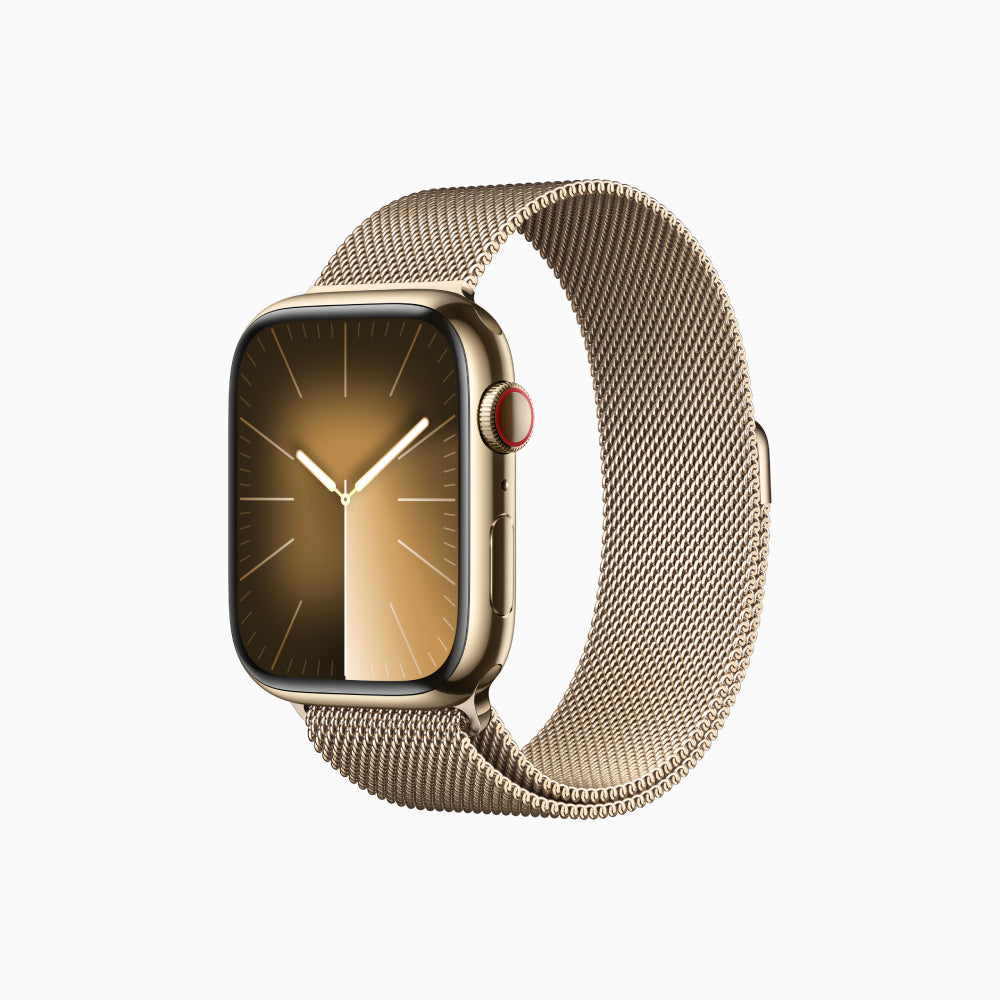 Smartwatch Apple Watch Series 9 (GPS+Cellular), 45 mm, Gold Stainless Steel Case/Gold Milanese Loop