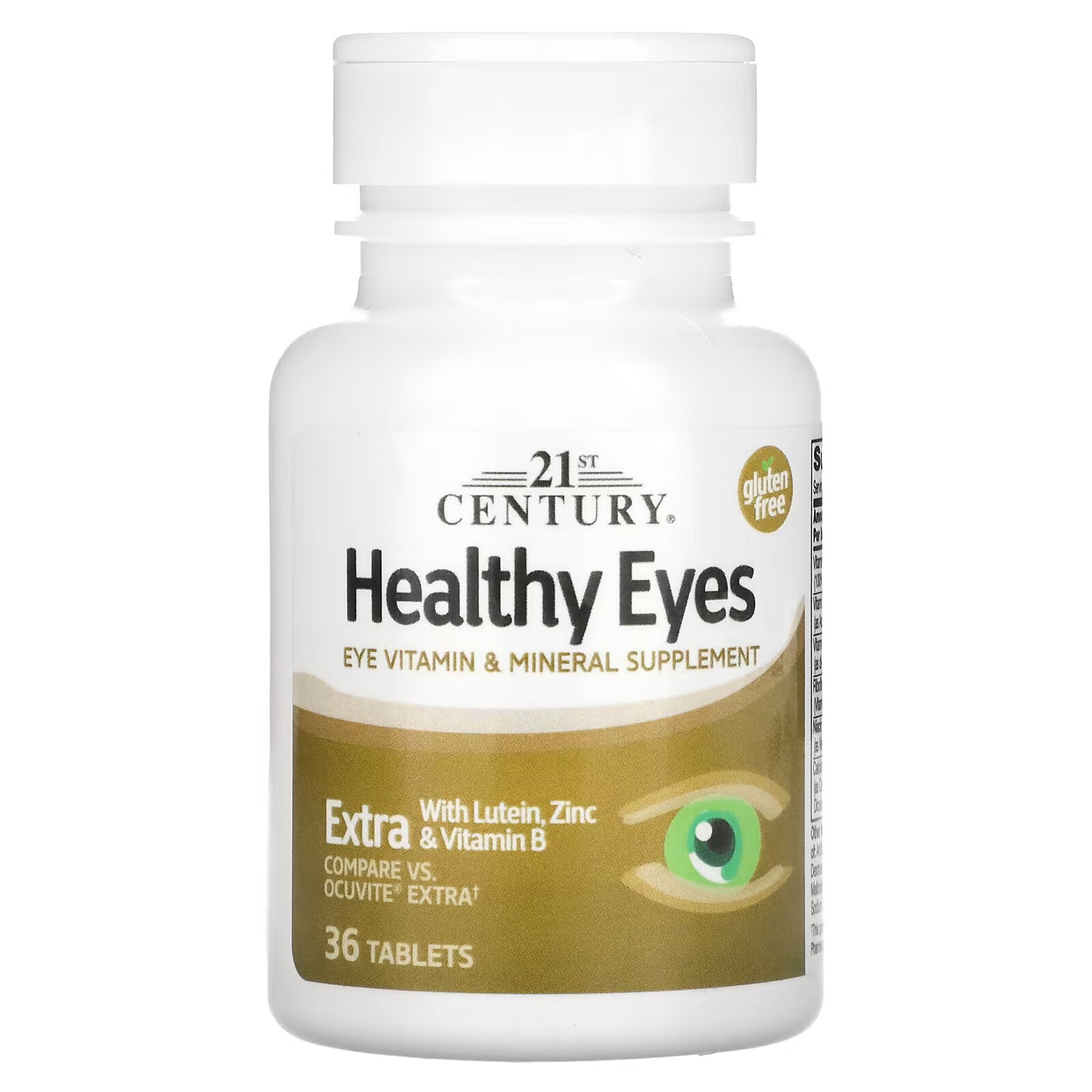 21st Century, Eye Health, Lutein, Zinc & Vitamin B, 36 Tablets