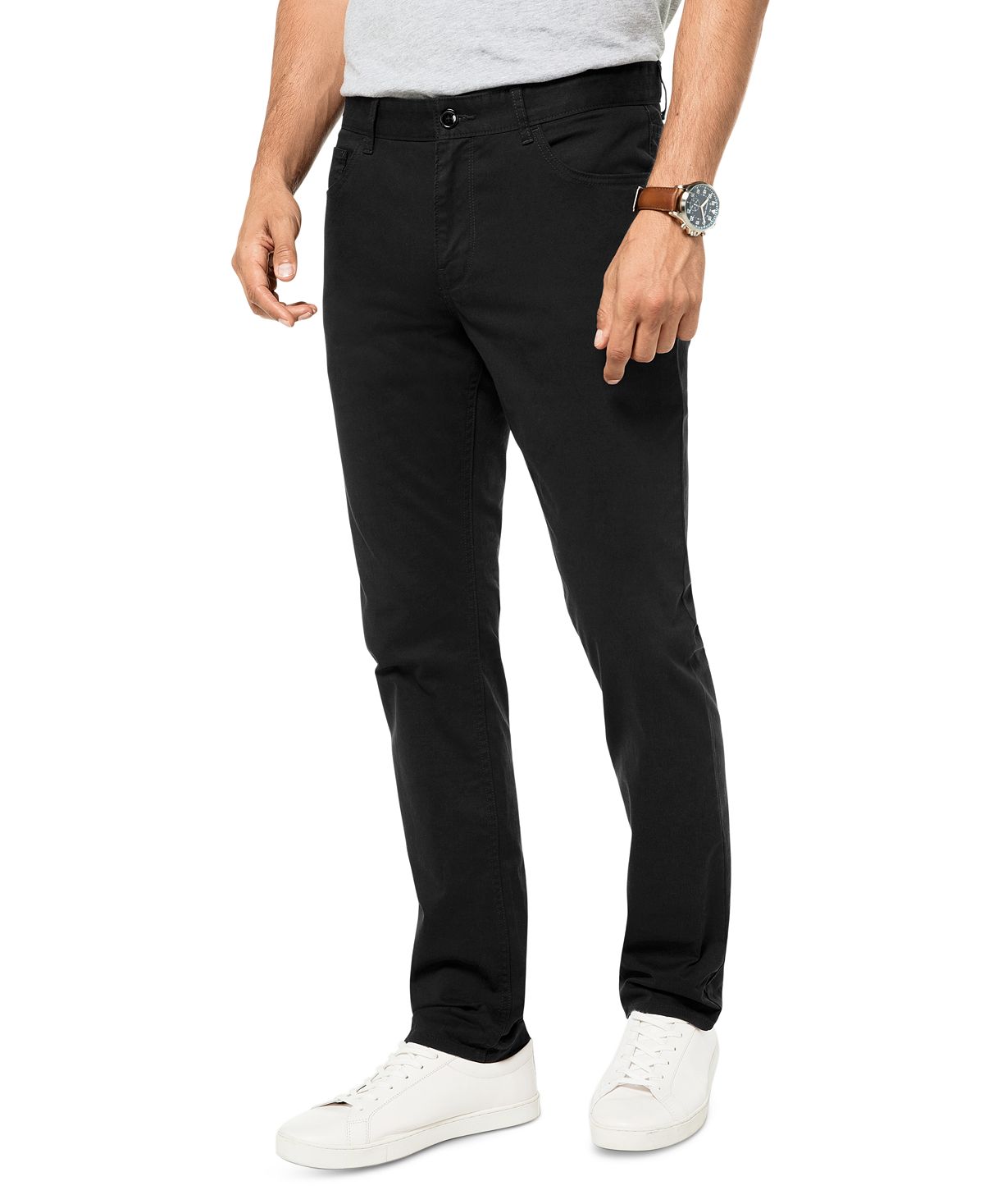 Men's parker slim-fit Michael Kors stretch pants, black