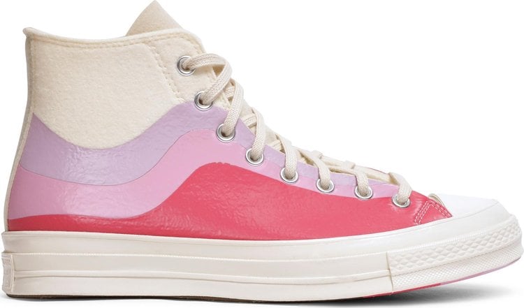 Converse Chuck 70 High Thermo Felt Sneakers - Winter White Pink, Multicolor