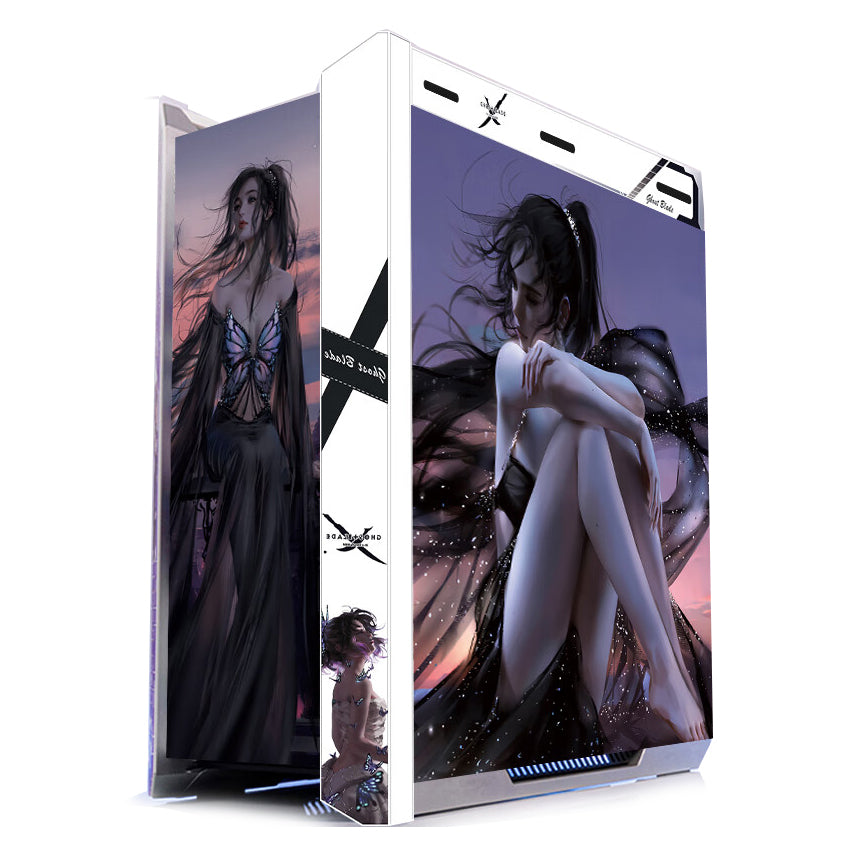 حافظة ASUS ROG Strix Helios GX601 Custom Madame Butterfly Theme، Mid Tower، أبيض/نمط