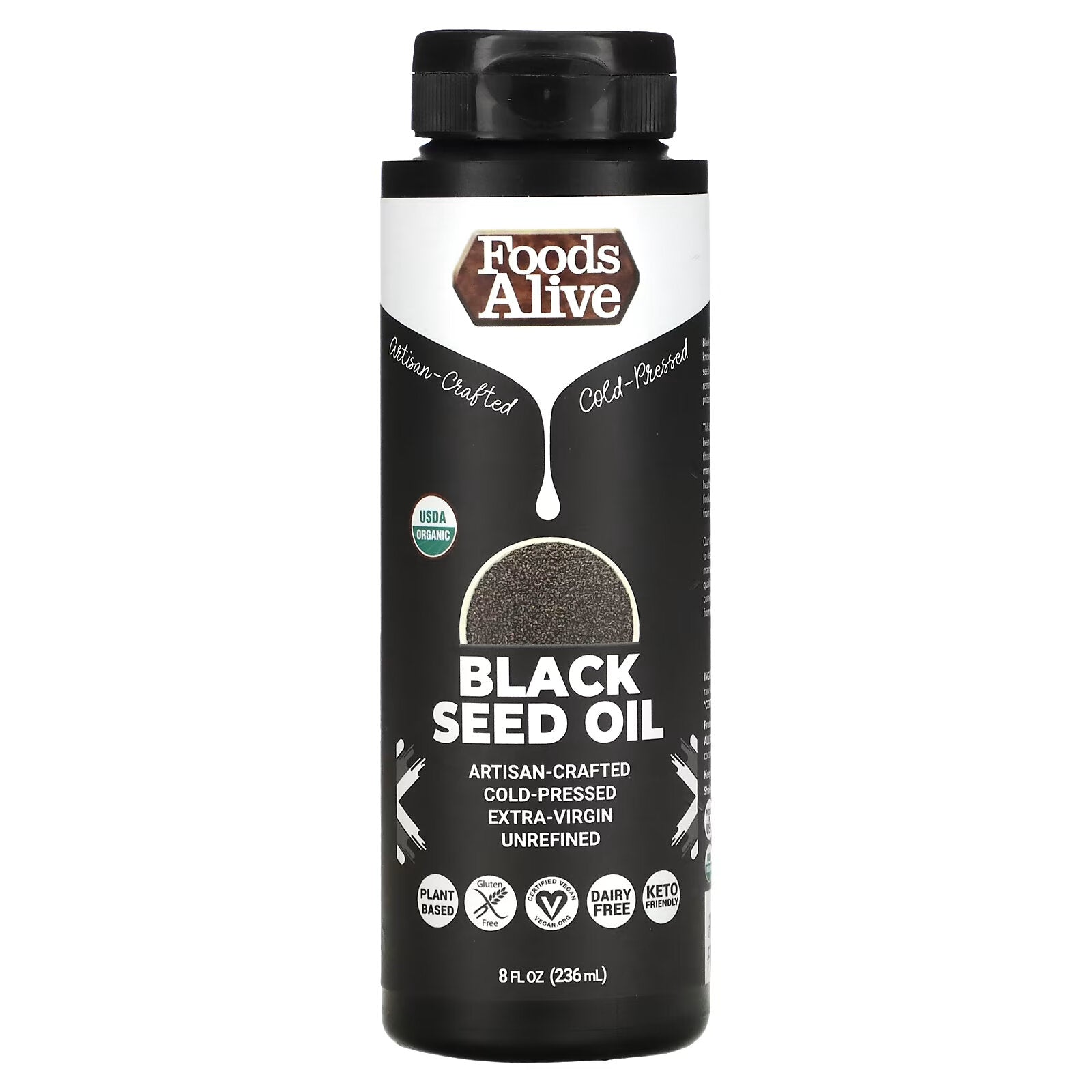 Foods Alive, Organic Black Seed Oil, 8 fl oz (236 ml)