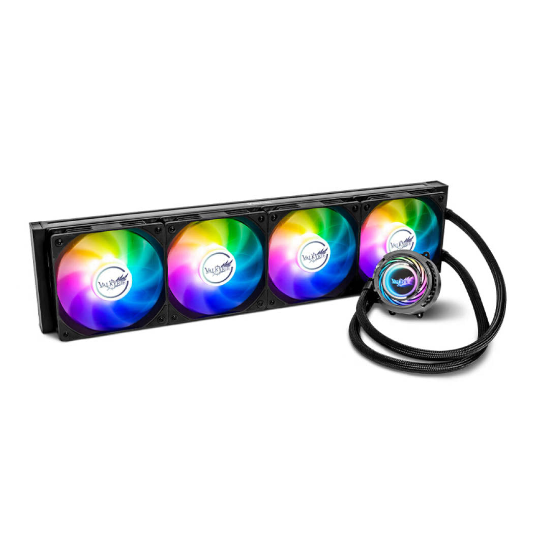 Liquid cooling system Valkirye C480-RGB, black