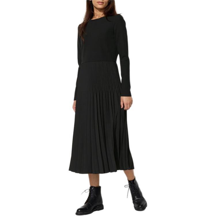 Women's Long Sleeve Dress Black Uniqlo