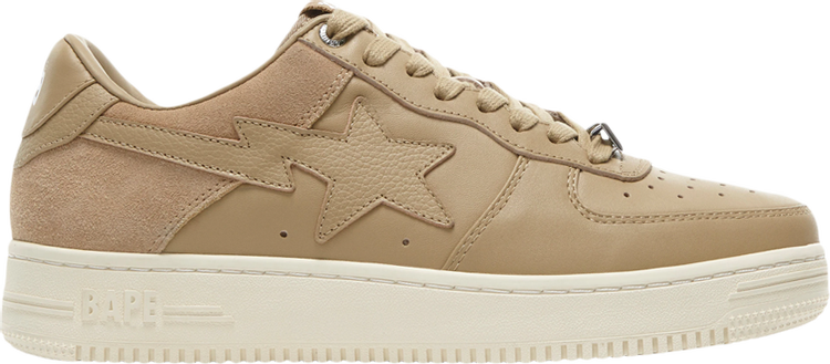 Sneakers Bapesta Low Suede Heel - Beige, brown