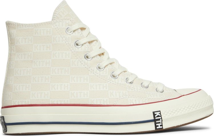 Converse Kith x Chuck 70 Hi White Monogram Sneakers, white