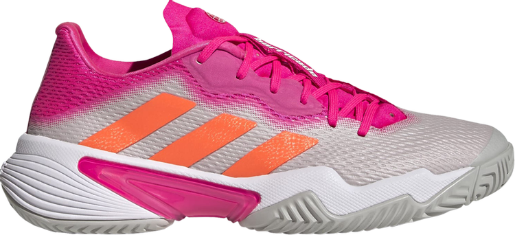 Adidas Wmns Barricade 'Grey Team Shock Pink' Sneakers, Gray