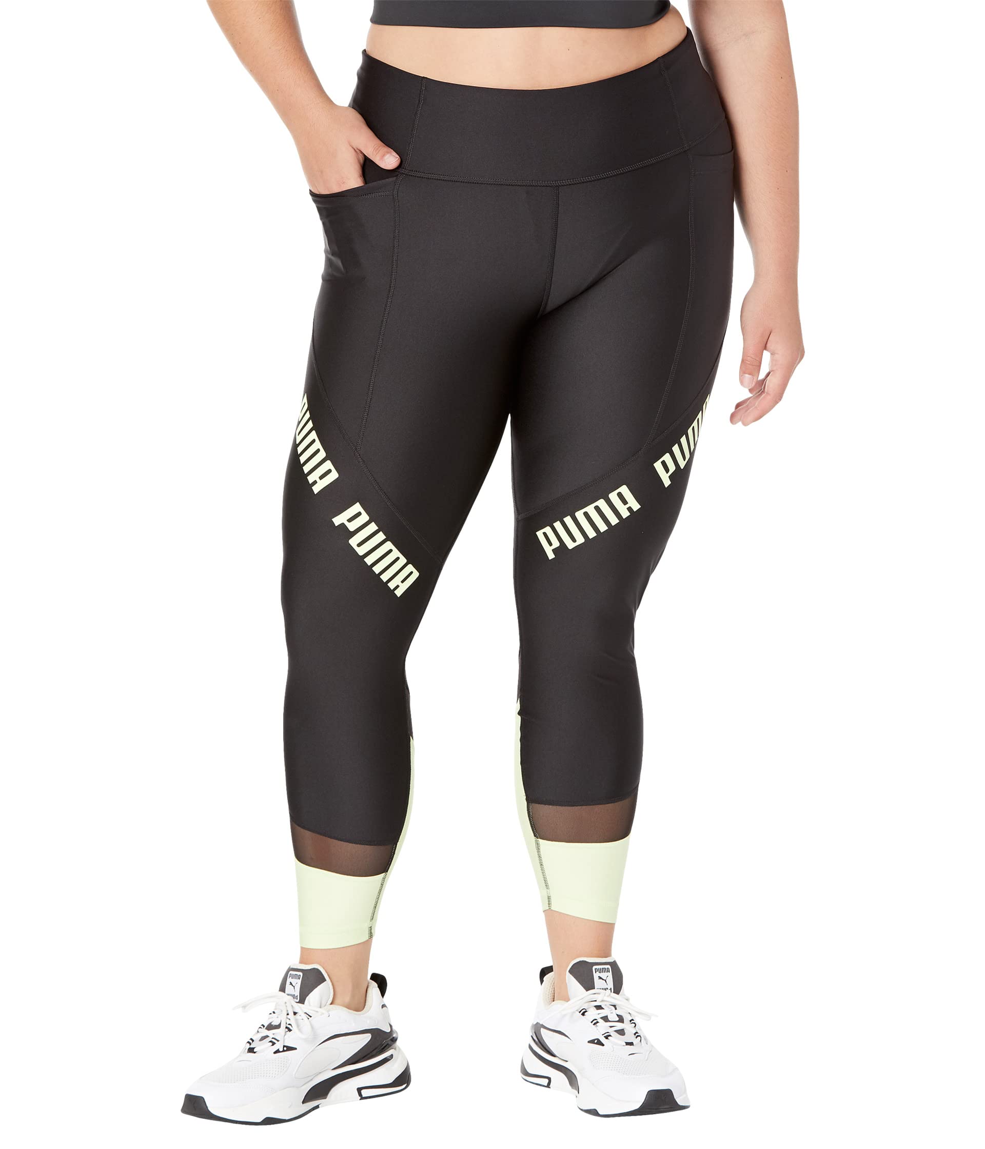 PUMA Tights, Plus Size Train Logo Eversculpt High-Waist 7/8 Tights