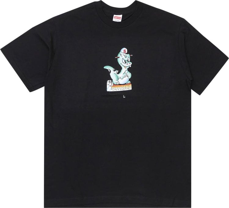 تي شيرت Supreme Dinosaur باللون الأسود، أسود