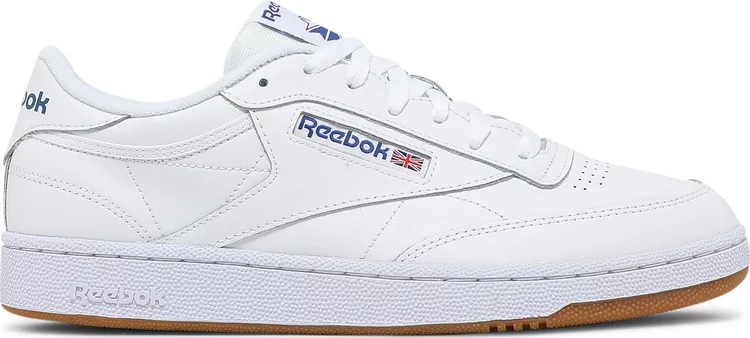 حذاء رياضي Reebok Club C 85 باللون الأبيض/الأزرق