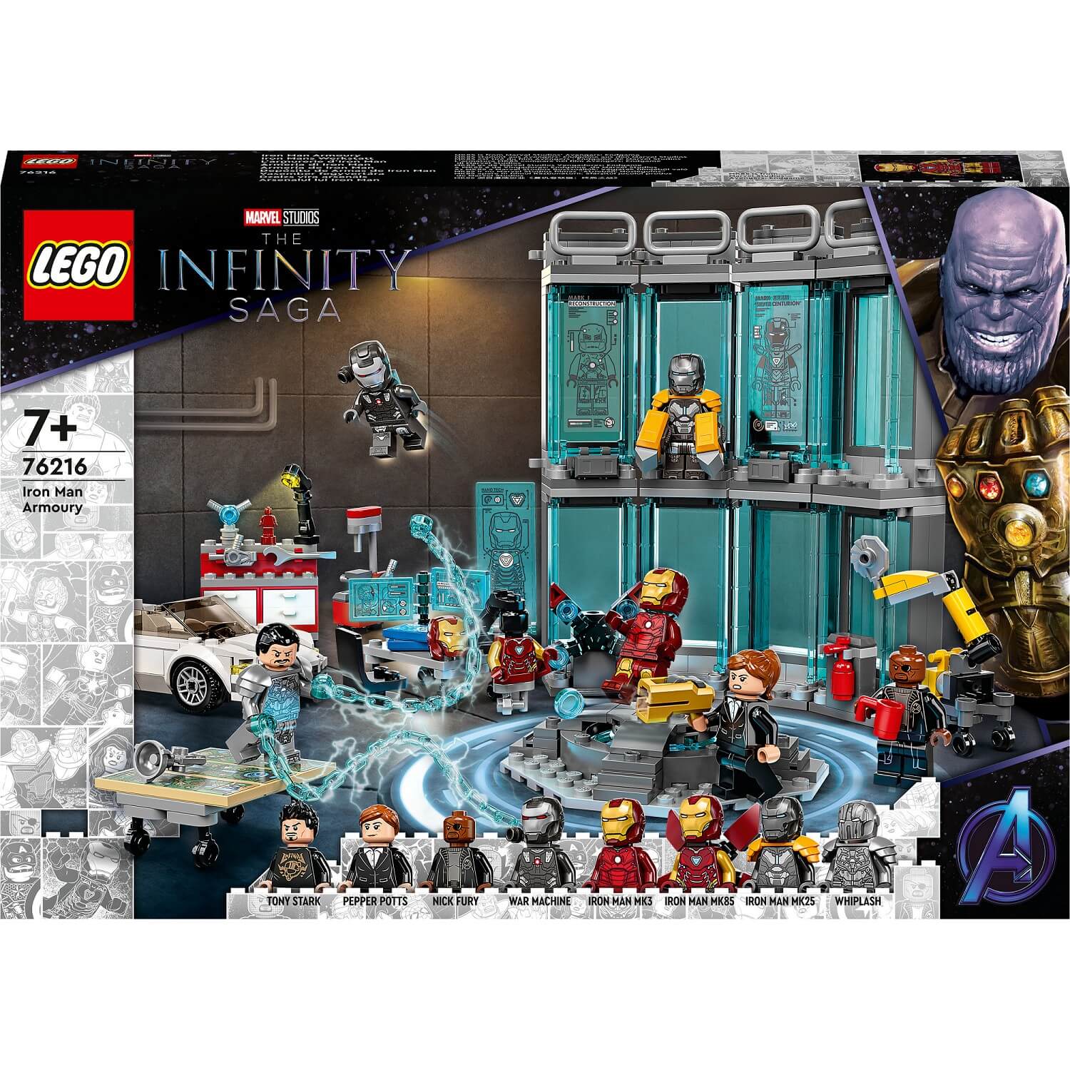 LEGO Marvel Iron Man Armory 76216, 496 pieces