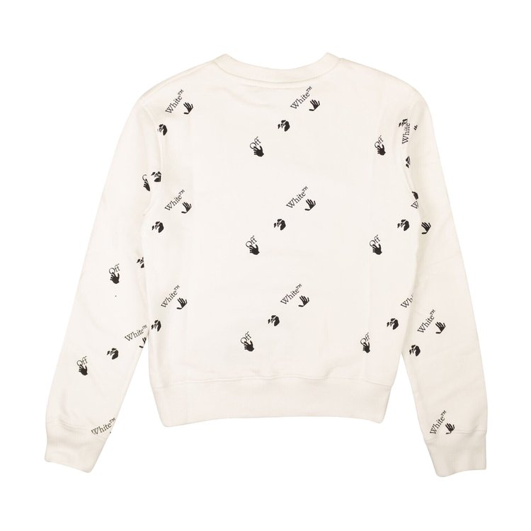 Off-White Slim Allover Crewneck 'White' Sweatshirt, white