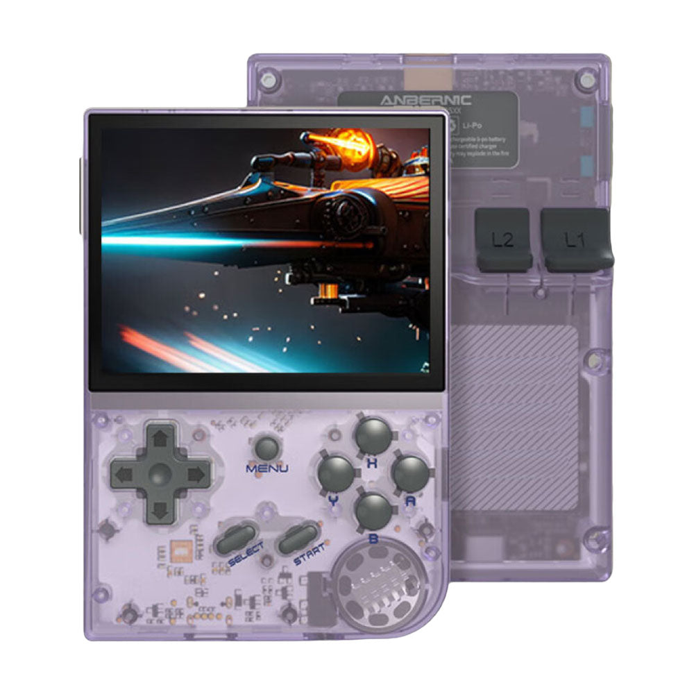 Anbernic RG35XX Handheld Game Console 256MB/64GB ARM Cortex-A9 Transparent Purple