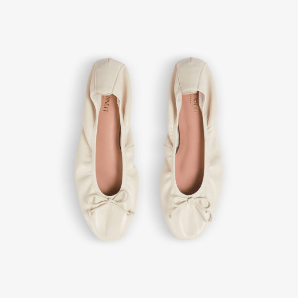 Trilly Lk Bennett patent leather ballet flats, beige