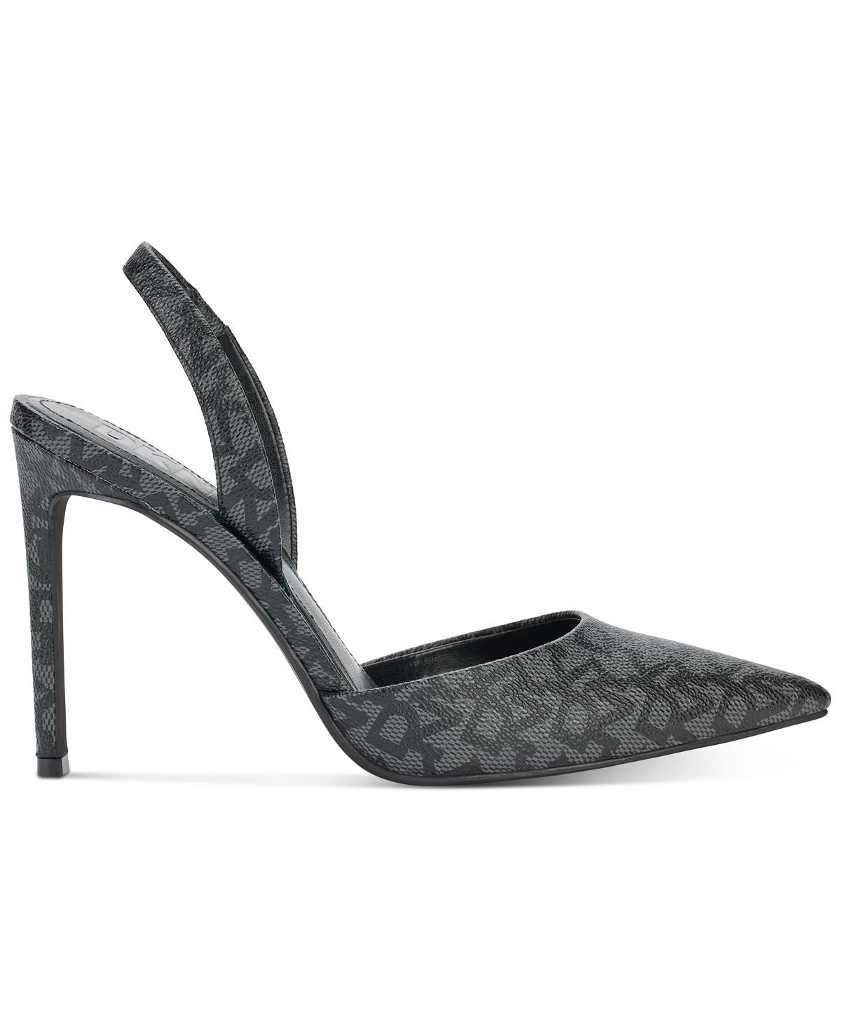 حذاء Macia Slingback بكعب عالٍ للنساء من DKNY بمقدمة مدببة، أسود