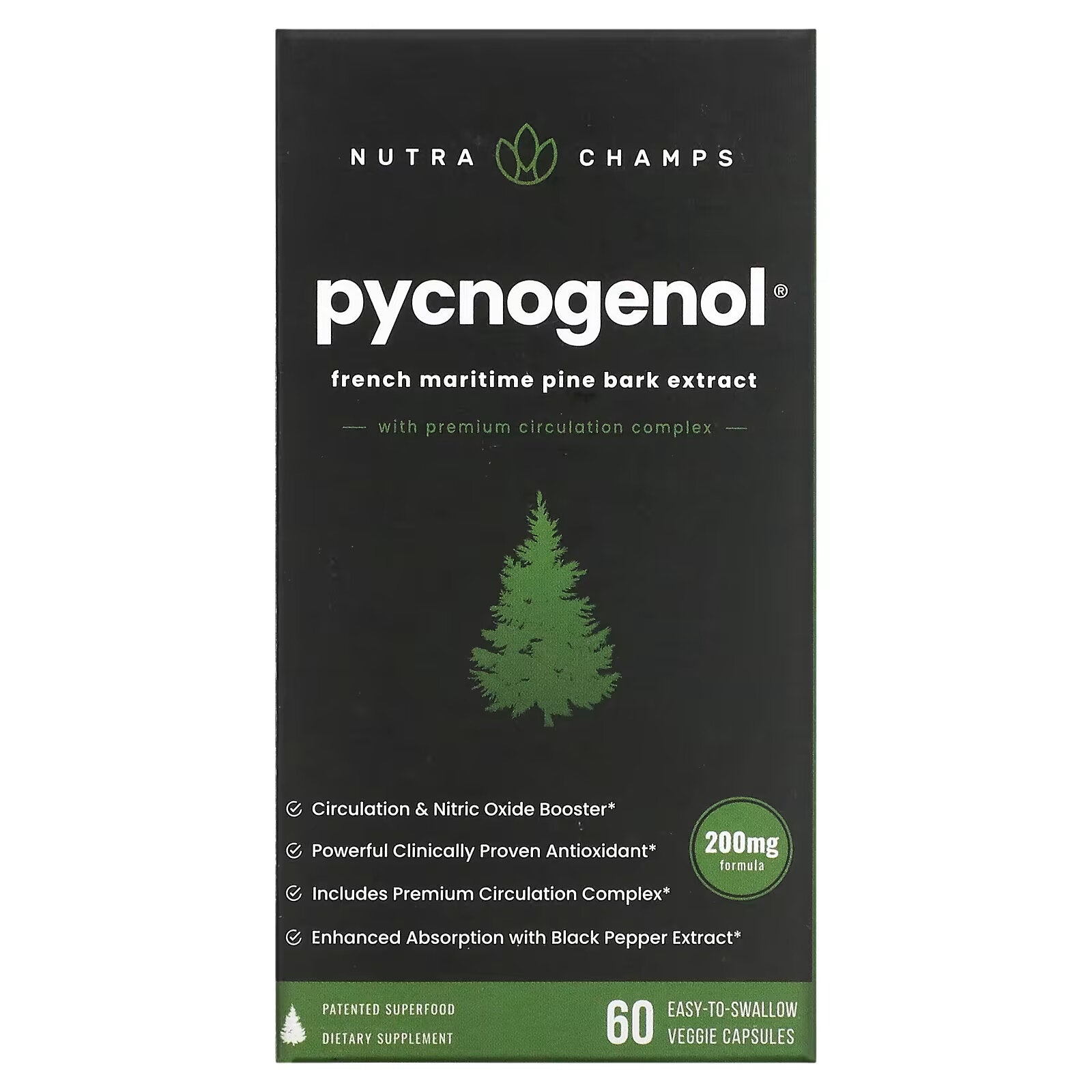 NutraChamps, Pycnogenol, 100 mg, 60 Easy-Swallow Veggie Caps