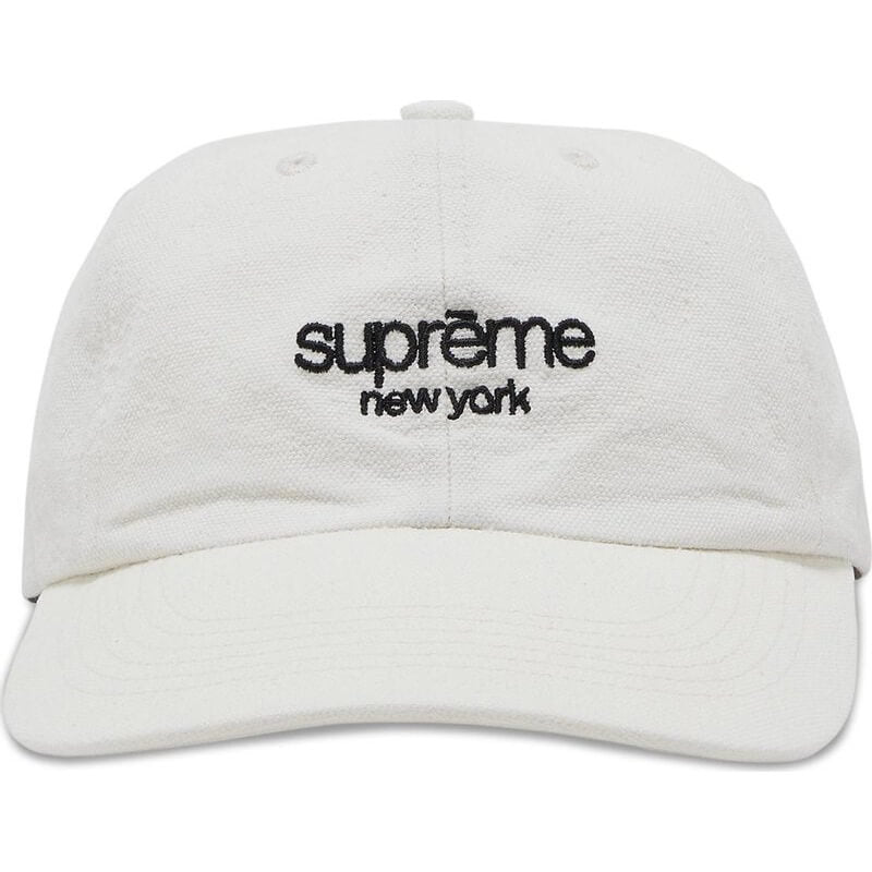 Supreme Classic Logo 6-Panel Baseball Cap, Cream