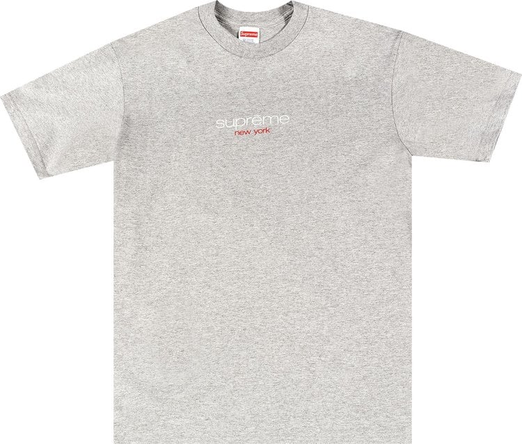 تي شيرت Supreme Classic Logo 'Heather Grey'، رمادي