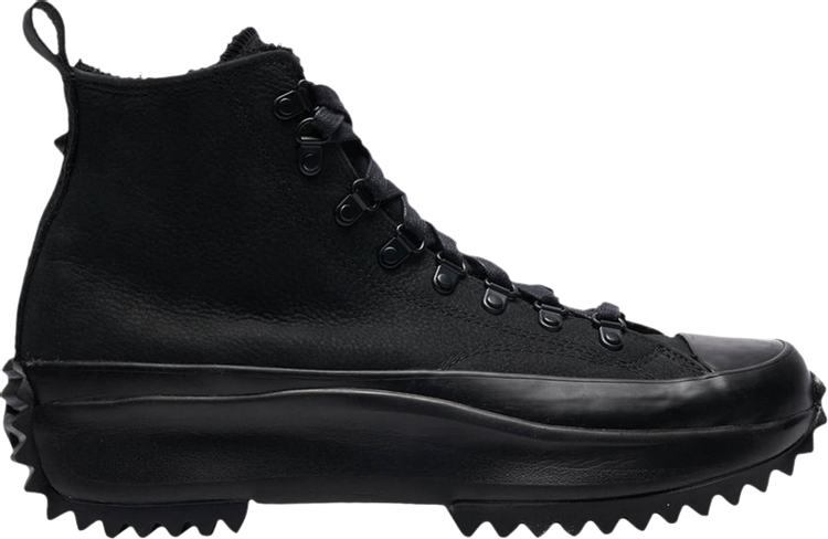 حذاء رياضي Converse Run Star Hike High Triple Black Sherpa باللون الأسود