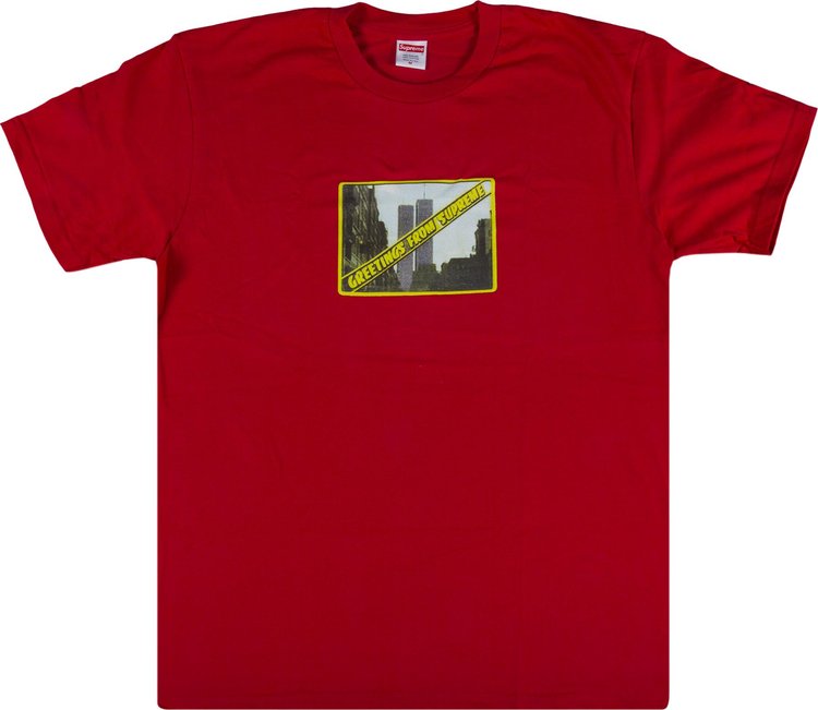 Supreme Greetings From NY T-Shirt 'Red', Red