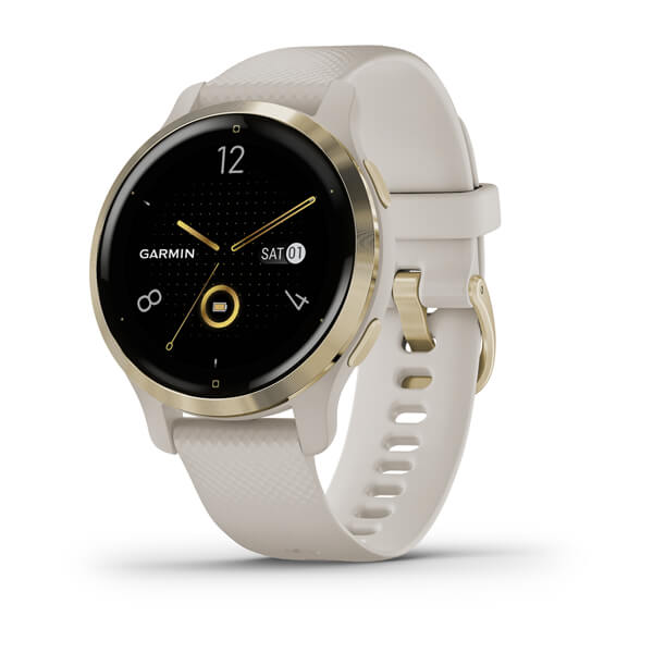 Smart watch Garmin Venu 2S, gold with white strap