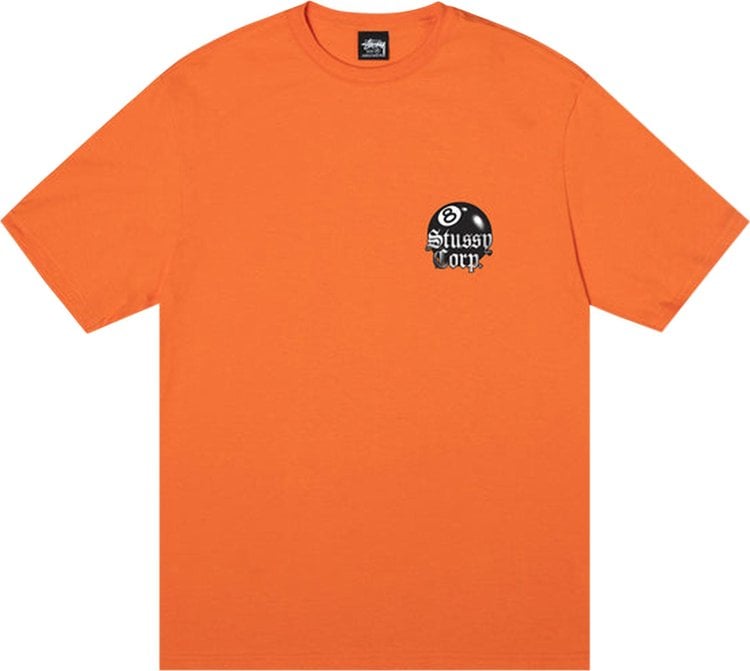 تي شيرت Stussy 8 Ball Corp. Tee 'Coral'، برتقالي