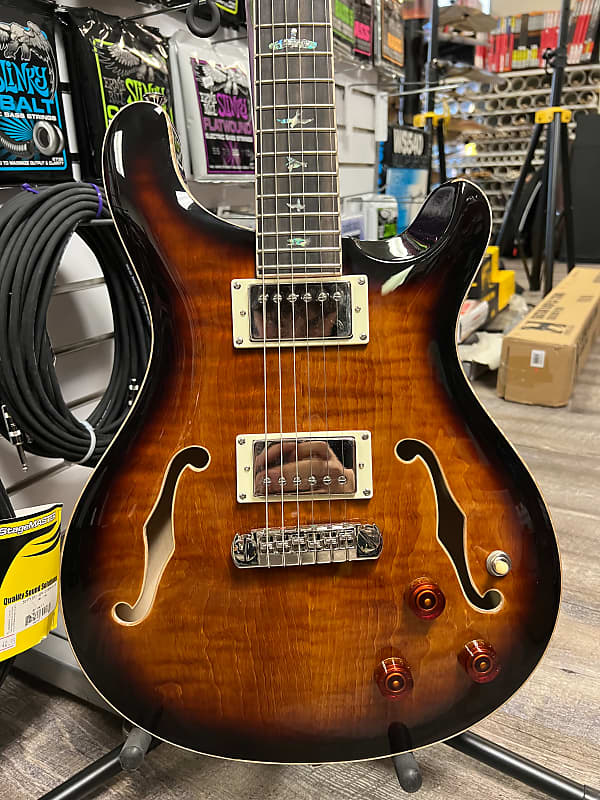 PRS SE Hollowbody II Piezo 2022 Black Gold Burst