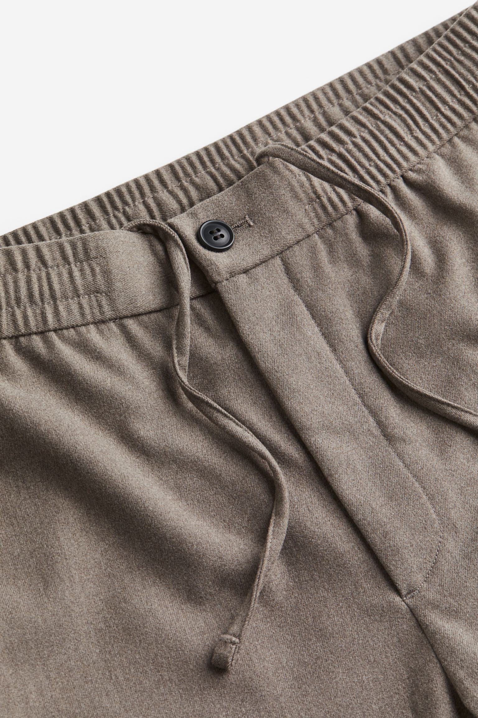 H&M Regular Fit Twill Pants, grey-beige