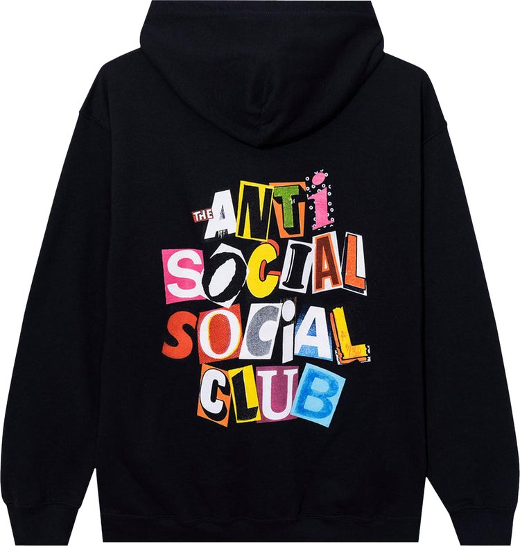 Anti Social Social Club Torn Pages Of Our Story Zip Hoodie 'Black'