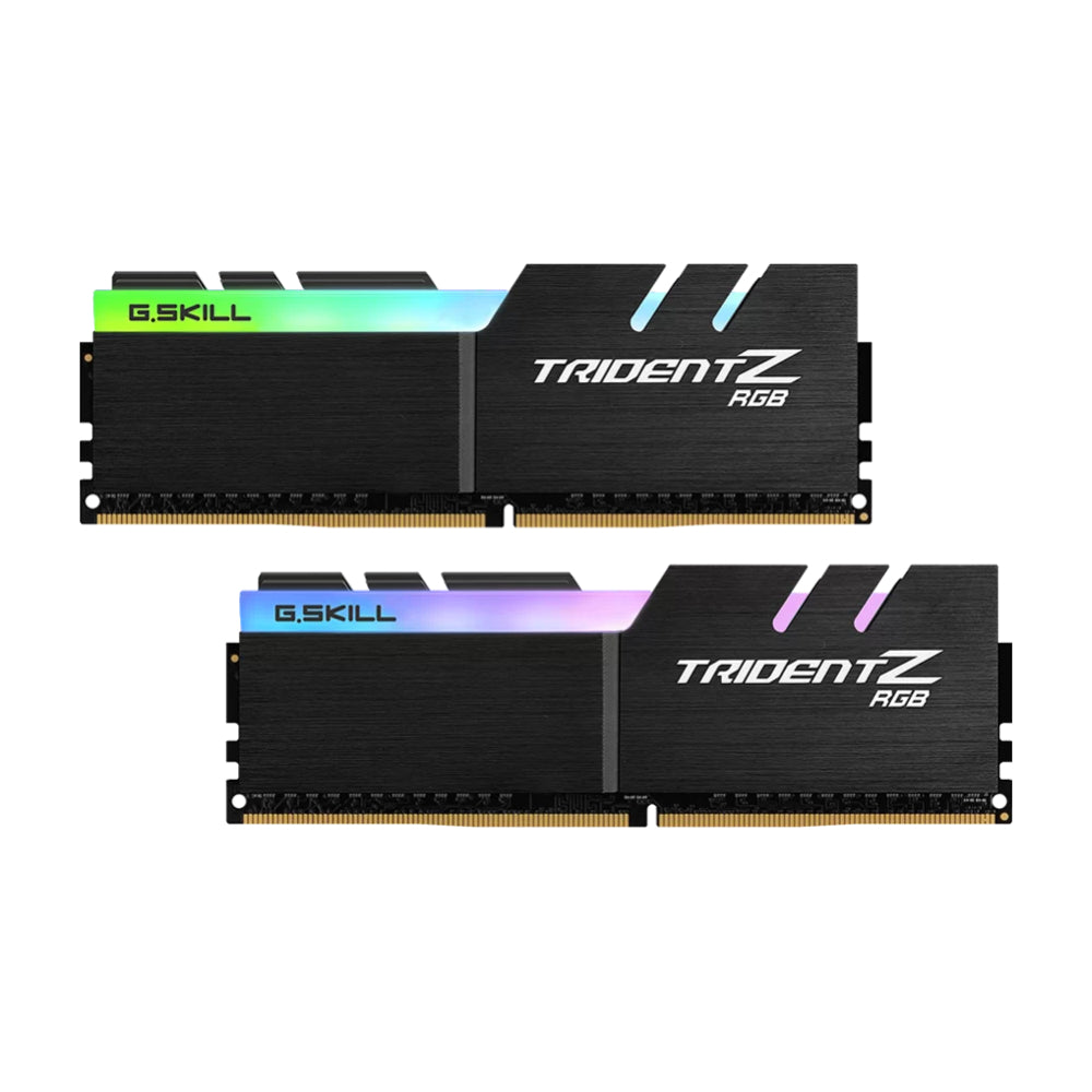 ذاكرة الوصول العشوائي GKILL Trident Z RGB، 32 جيجابايت DDR4 (2x16 جيجابايت)، 3600 ميجاهرتز، CL18، F4-3600C18D-32GTZR، أسود