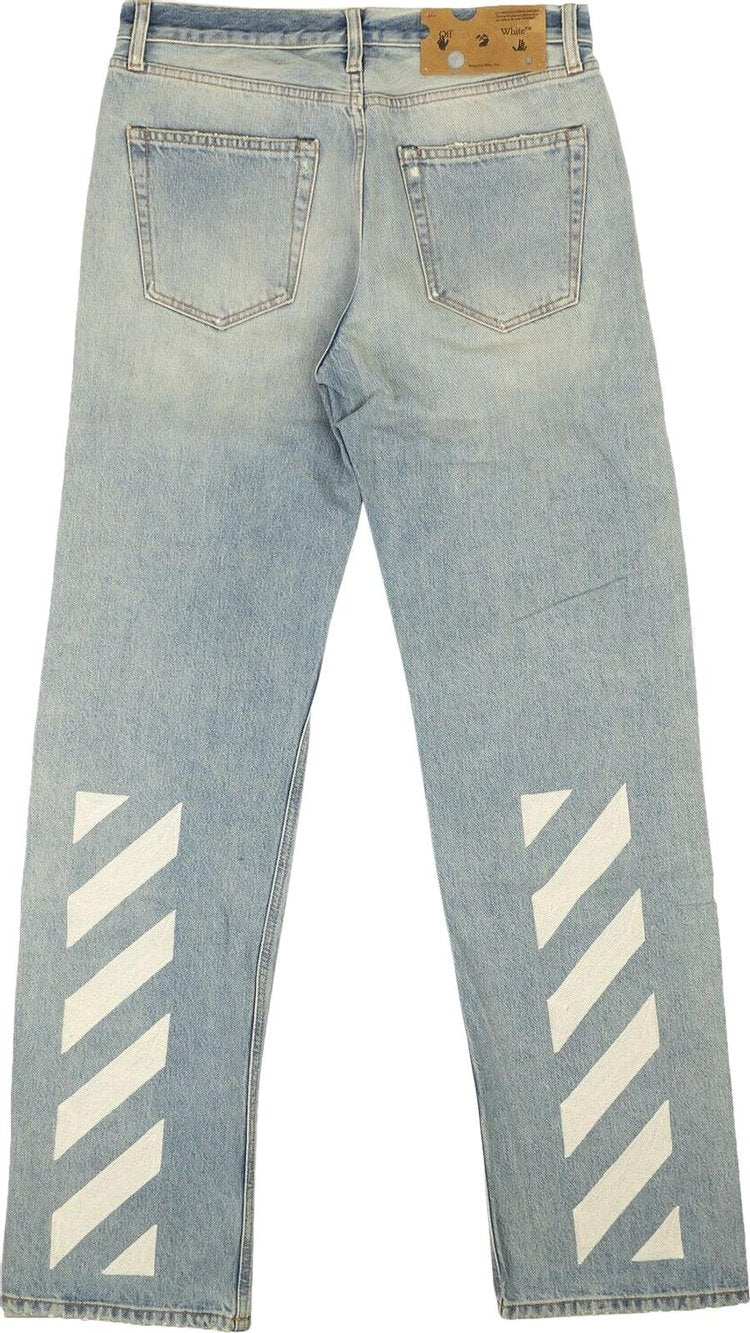 Off-White Diag Broken Jeans 'Blue', blue