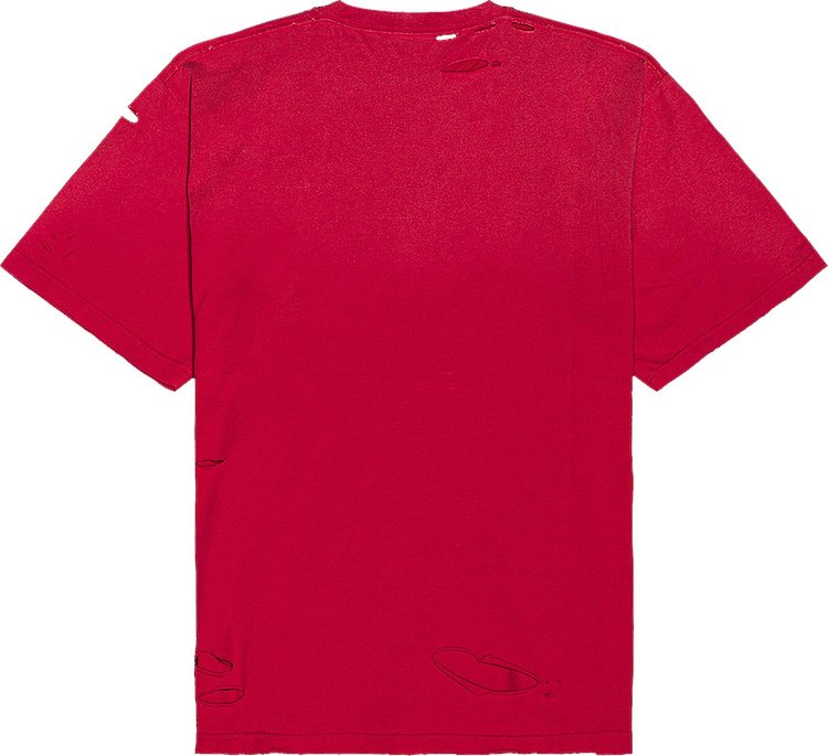 تي شيرت Balenciaga Boxy T-Shirt "Raspberry/White"، أحمر