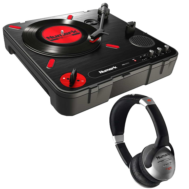 Numark PT01 Scratch Portable Turntable with Professional DJ Headphones