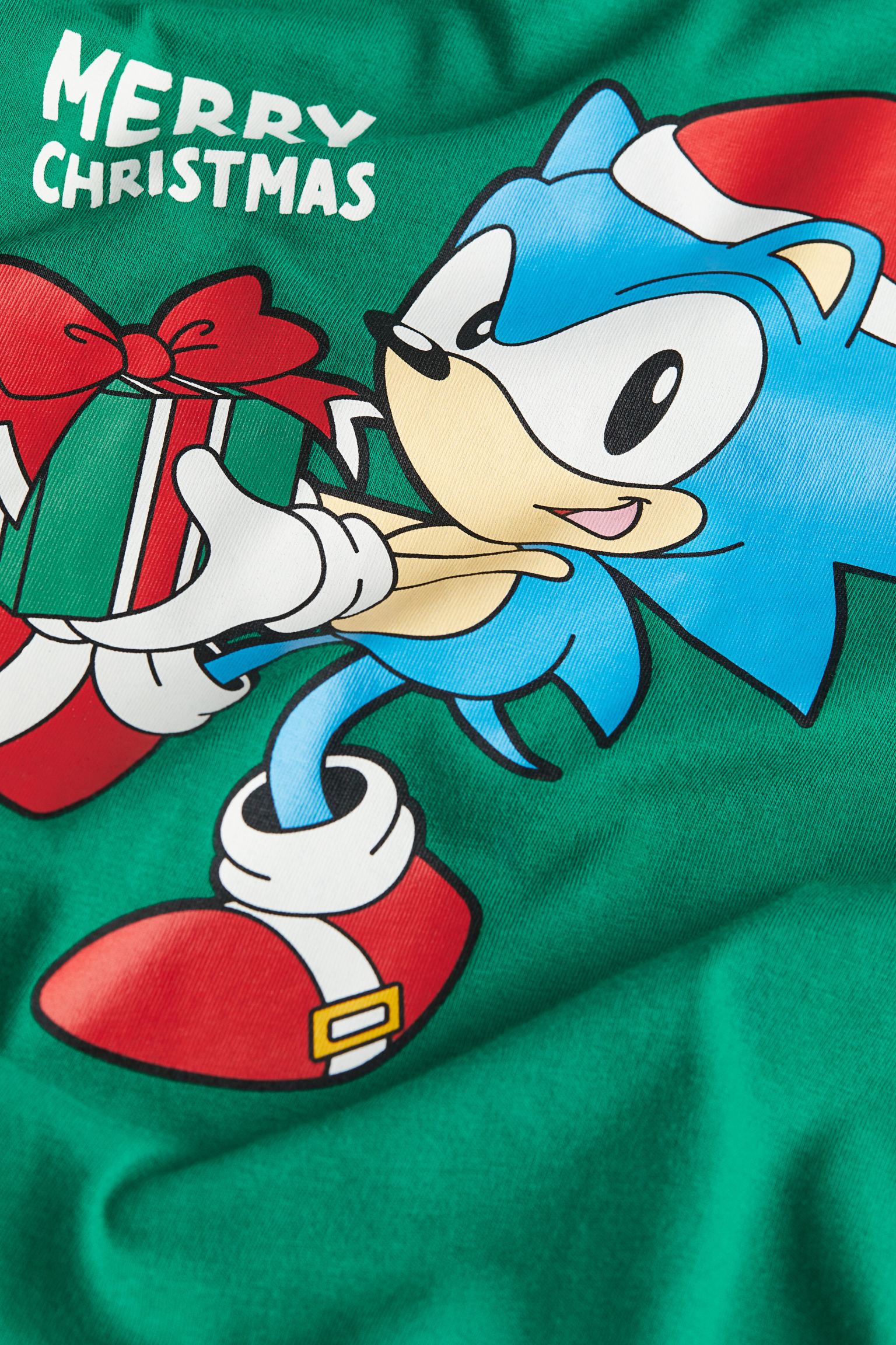 تي شيرت H&amp;M Sonic the Hedgehog بأكمام طويلة، أخضر