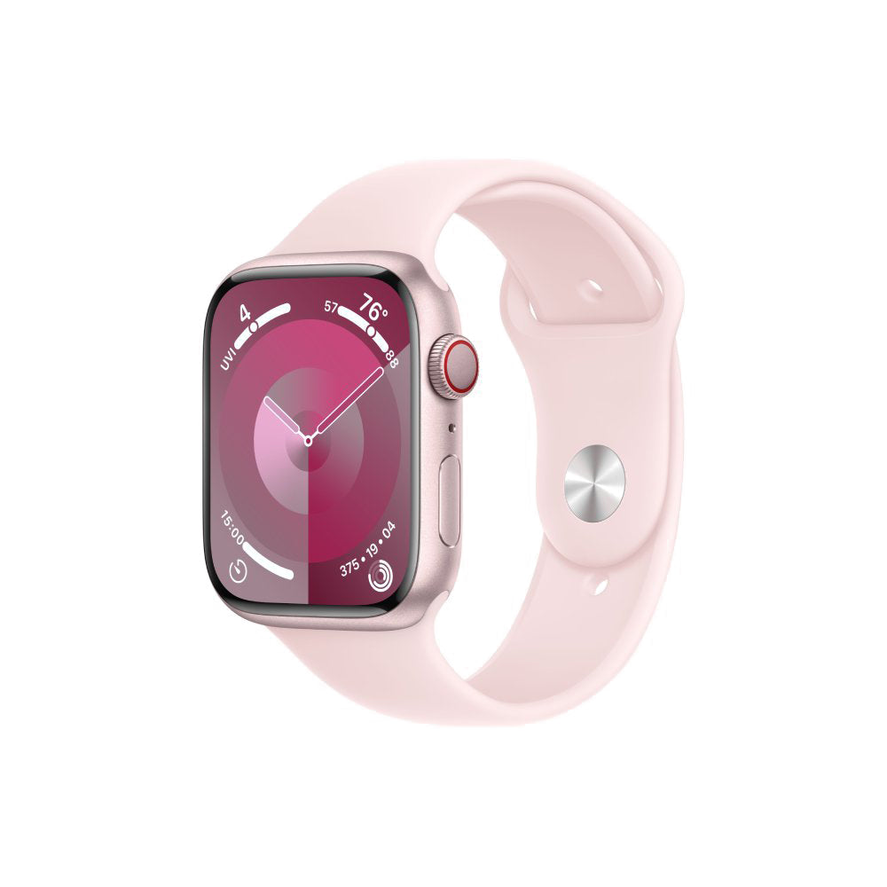 Smartwatch Apple Watch Series 9 (GPS+Cellular), 45mm, Pink Aluminum Case/Pink Sport Band - M/L