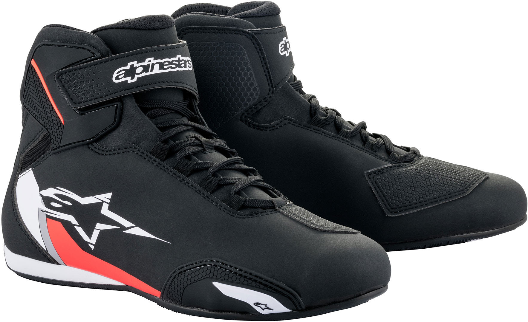 حذاء دراجات نارية Alpinestars Sektor، أسود/أبيض/أحمر