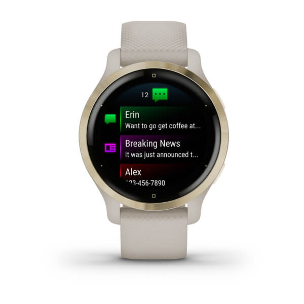 Smart watch Garmin Venu 2S, gold with white strap