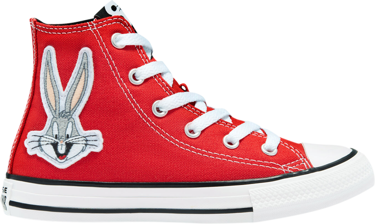 Converse Looney Tunes x Chuck Taylor All Star High PS 80th Anniversary Sneakers - Bugs Bunny Patch, Red